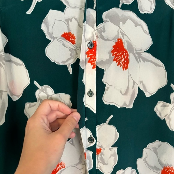 Equipment Women’s Janna Floral Bermuda Blue Silk Sleeveless Mini Dress - Picture 6 of 11